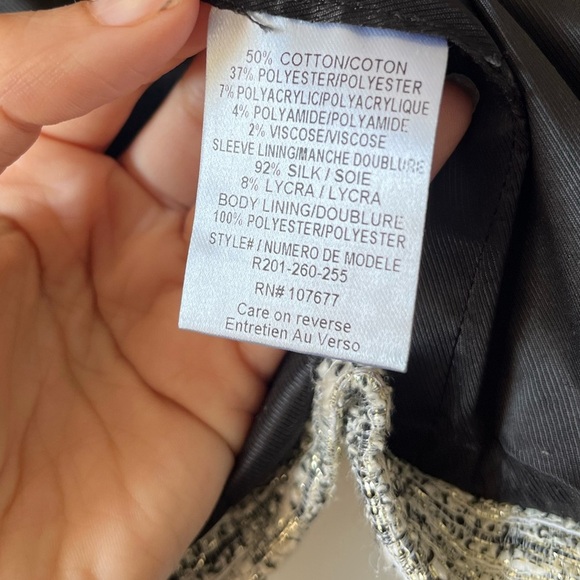 ALICE + OLIVIA - Metallic Tweed Blazer/Jacket - XS- Made in NY City - Picture 15 of 15